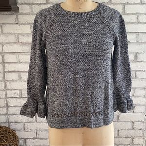 Loft • ruffle sleeved sweater